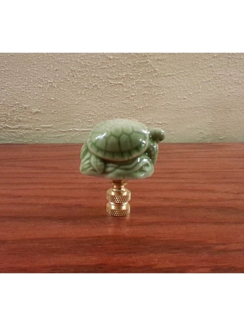 TurtleLamp Finial Shade Topper Coastal Beach House Nautical Vintage Wade England